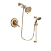 Delta Linden Champagne Bronze Finish Dual Control Shower Faucet System Package with Water-Efficient Shower Head and Personal Handheld Shower Sprayer with Slide Bar Includes Rough-in Valve DSP3444V