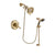 Delta Cassidy Champagne Bronze Finish Dual Control Shower Faucet System Package with Water-Efficient Shower Head and Personal Handheld Shower Sprayer with Slide Bar Includes Rough-in Valve DSP3446V
