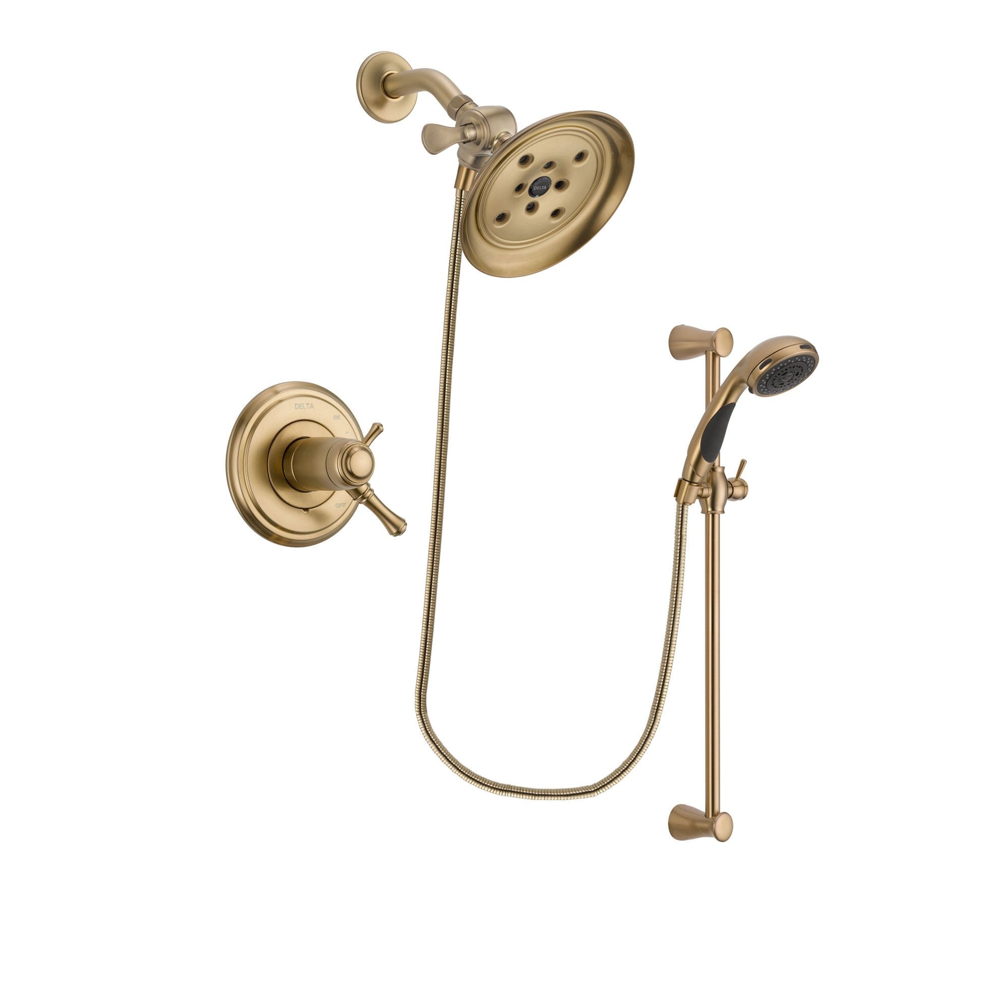 Delta Cassidy Champagne Bronze Shower Faucet System with Hand Shower DSP3480V
