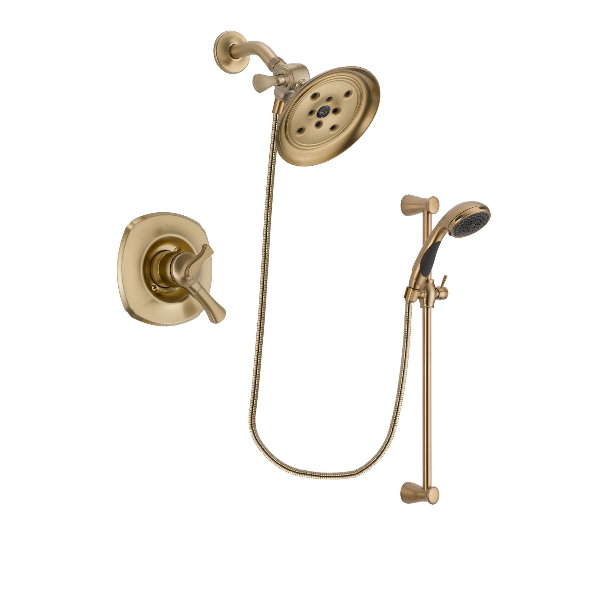 Delta Addison Champagne Bronze Shower Faucet System with Hand Shower DSP3494V