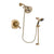 Delta Addison Champagne Bronze Finish Thermostatic Shower Faucet System Package with 5-1/2 inch Showerhead and Personal Handheld Shower Sprayer with Slide Bar Includes Rough-in Valve DSP3504V