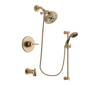 Delta Trinsic Champagne Bronze Tub and Shower System with Hand Shower DSP3509V