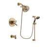 Delta Trinsic Champagne Bronze Tub and Shower System with Hand Shower DSP3517V