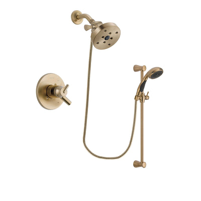 Delta Trinsic Champagne Bronze Shower Faucet System with Hand Shower DSP3518V