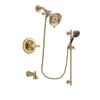 Delta Lahara Champagne Bronze Finish Tub and Shower Faucet System Package with Water-Efficient Shower Head and Personal Handheld Shower Spray with Slide Bar Includes Rough-in Valve and Tub Spout DSP3533V