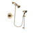 Delta Trinsic Champagne Bronze Finish Shower Faucet System Package with Water Efficient Showerhead and Personal Handheld Shower Spray with Slide Bar Includes Rough-in Valve DSP3562V