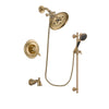 Delta Victorian Champagne Bronze Finish Thermostatic Tub and Shower Faucet System Package with Large Rain Shower Head and Personal Handheld Shower Spray with Slide Bar Includes Rough-in Valve and Tub Spout DSP3579V