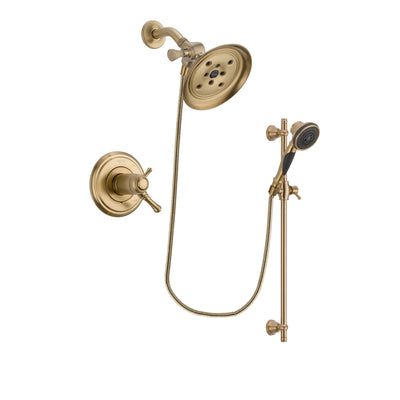 Delta Cassidy Champagne Bronze Shower Faucet System with Hand Shower DSP3584V