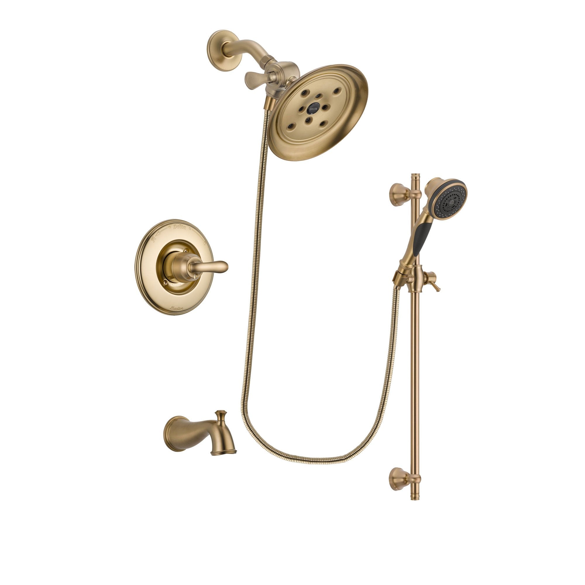 Delta Linden Champagne Bronze Tub and Shower System with Hand Shower DSP3591V