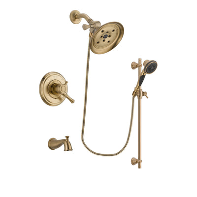 Delta Cassidy Champagne Bronze Tub and Shower System with Hand Shower DSP3601V