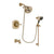 Delta Addison Champagne Bronze Finish Tub and Shower Faucet System Package with 5-1/2 inch Showerhead and Personal Handheld Shower Spray with Slide Bar Includes Rough-in Valve and Tub Spout DSP3615V