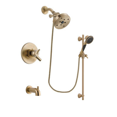 Delta Trinsic Champagne Bronze Tub and Shower System with Hand Shower DSP3621V