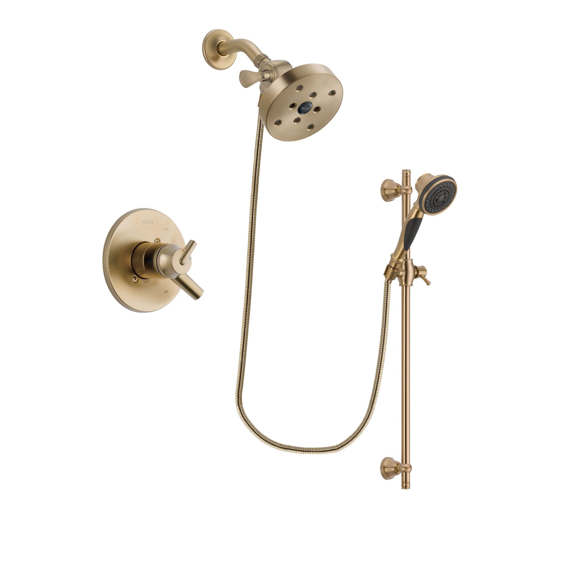 Delta Trinsic Champagne Bronze Shower Faucet System with Hand Shower DSP3622V