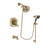 Delta Addison Champagne Bronze Finish Dual Control Tub and Shower Faucet System Package with 5-1/2 inch Showerhead and Personal Handheld Shower Spray with Slide Bar Includes Rough-in Valve and Tub Spout DSP3623V