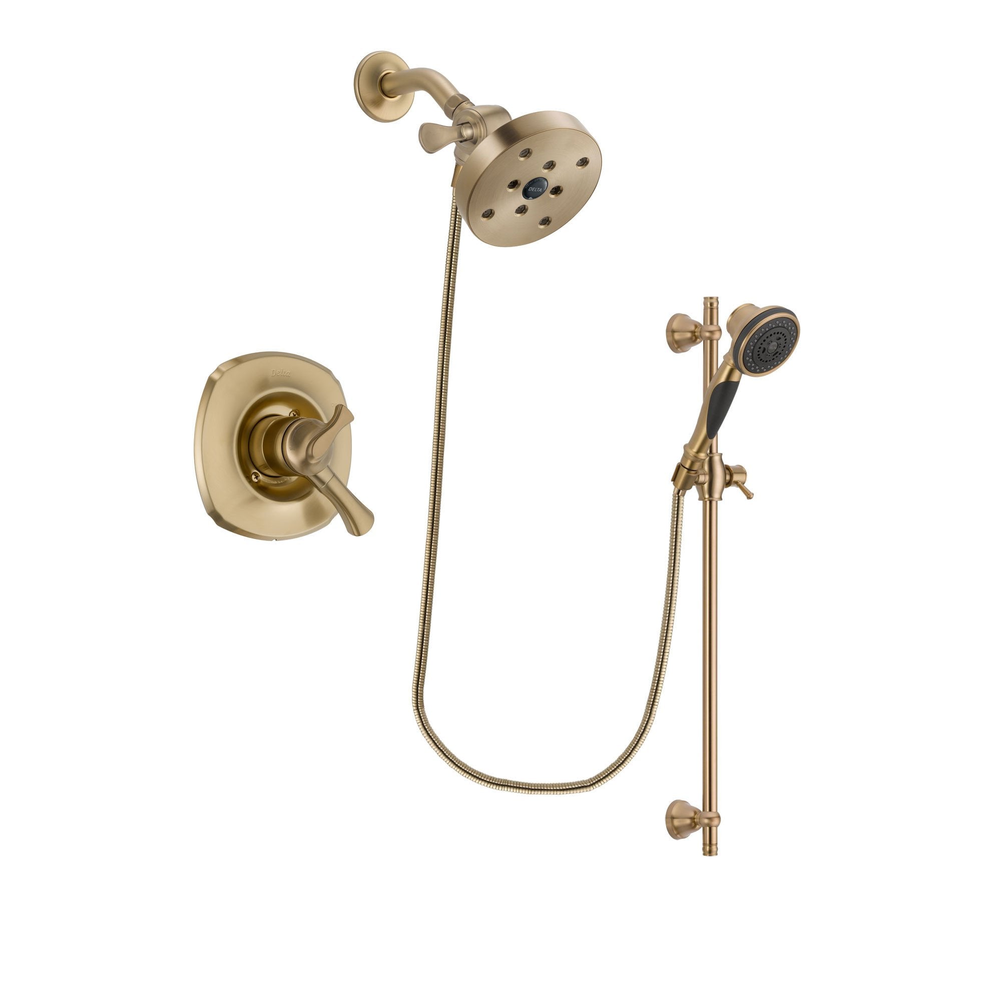 Delta Addison Champagne Bronze Shower Faucet System with Hand Shower DSP3624V