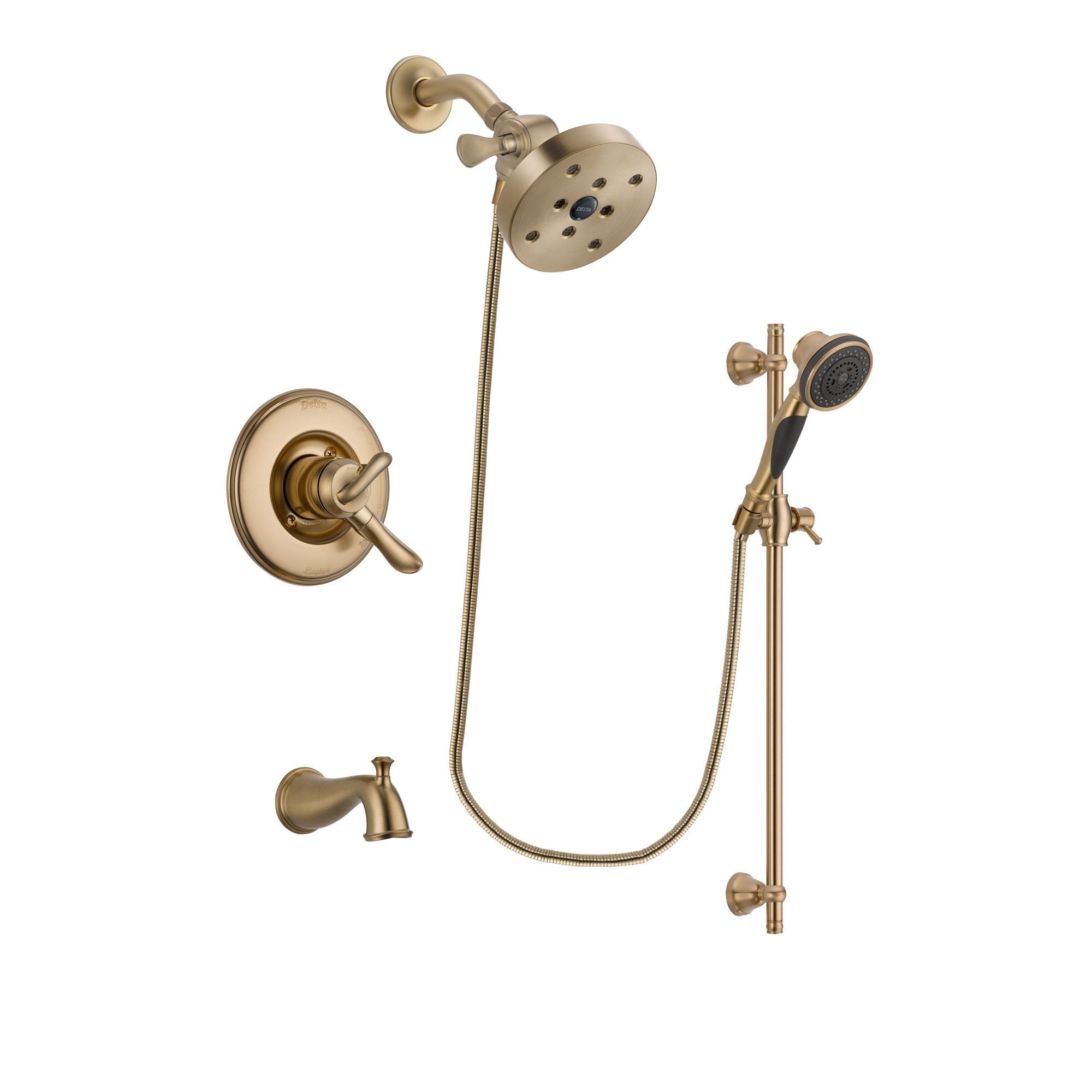 Delta Linden Champagne Bronze Tub and Shower System with Hand Shower DSP3625V
