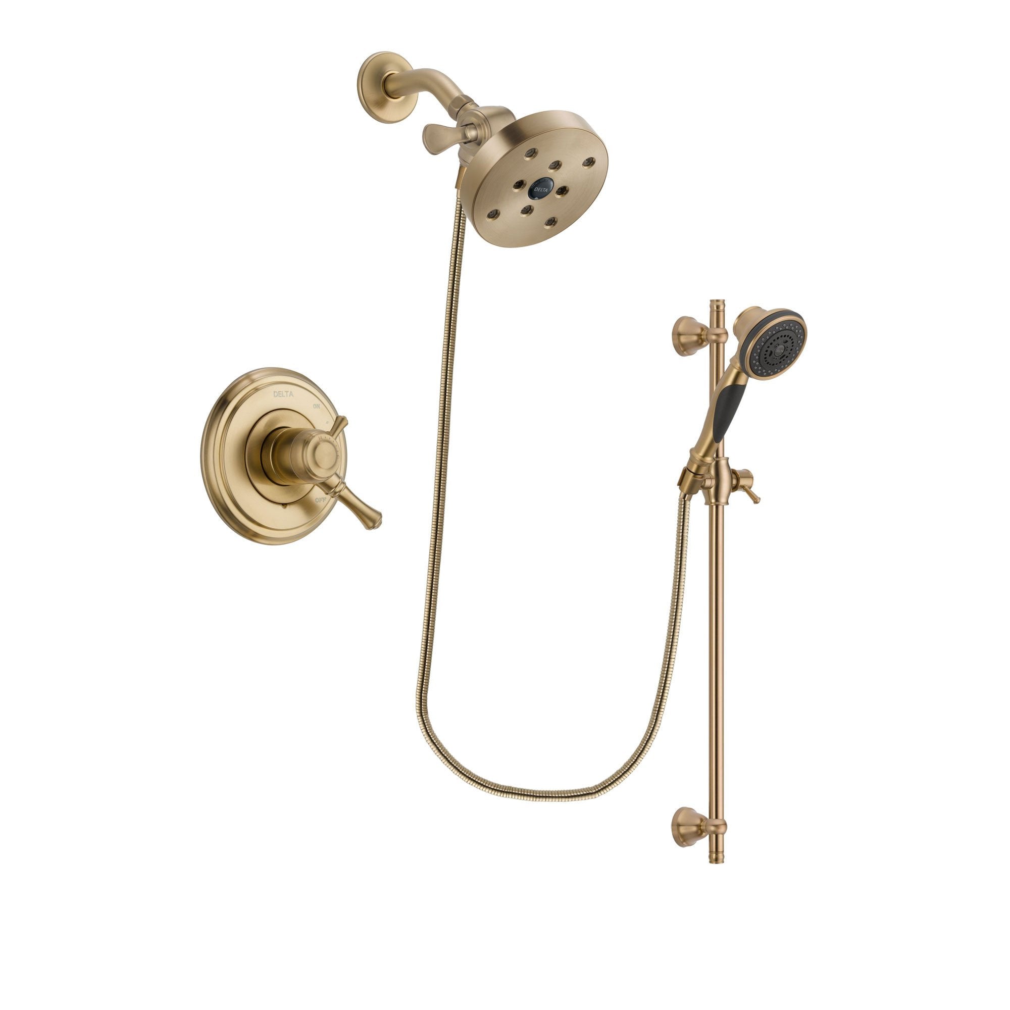 Delta Cassidy Champagne Bronze Shower Faucet System with Hand Shower DSP3628V
