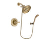 Delta Addison Champagne Bronze Finish Shower Faucet System Package with Large Rain Shower Head and Modern Wall Mount Personal Handheld Shower Spray Includes Rough-in Valve DSP3694V