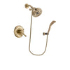 Delta Cassidy Champagne Bronze Finish Dual Control Shower Faucet System Package with 5-1/2 inch Showerhead and Modern Wall Mount Personal Handheld Shower Spray Includes Rough-in Valve DSP3732V