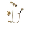 Delta Linden Champagne Bronze Finish Tub and Shower Faucet System Package with Water Efficient Showerhead and 5-Spray Wall Mount Hand Shower Includes Rough-in Valve and Tub Spout DSP3773V