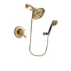 Delta Lahara Champagne Bronze Finish Thermostatic Shower Faucet System Package with Large Rain Shower Head and 5-Spray Wall Mount Hand Shower Includes Rough-in Valve DSP3786V