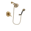 Delta Lahara Champagne Bronze Finish Thermostatic Shower Faucet System Package with 5-1/2 inch Showerhead and 5-Spray Wall Mount Hand Shower Includes Rough-in Valve DSP3812V