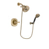 Delta Addison Champagne Bronze Finish Shower Faucet System Package with 5-1/2 inch Showerhead and 5-Spray Wall Mount Hand Shower Includes Rough-in Valve DSP3824V