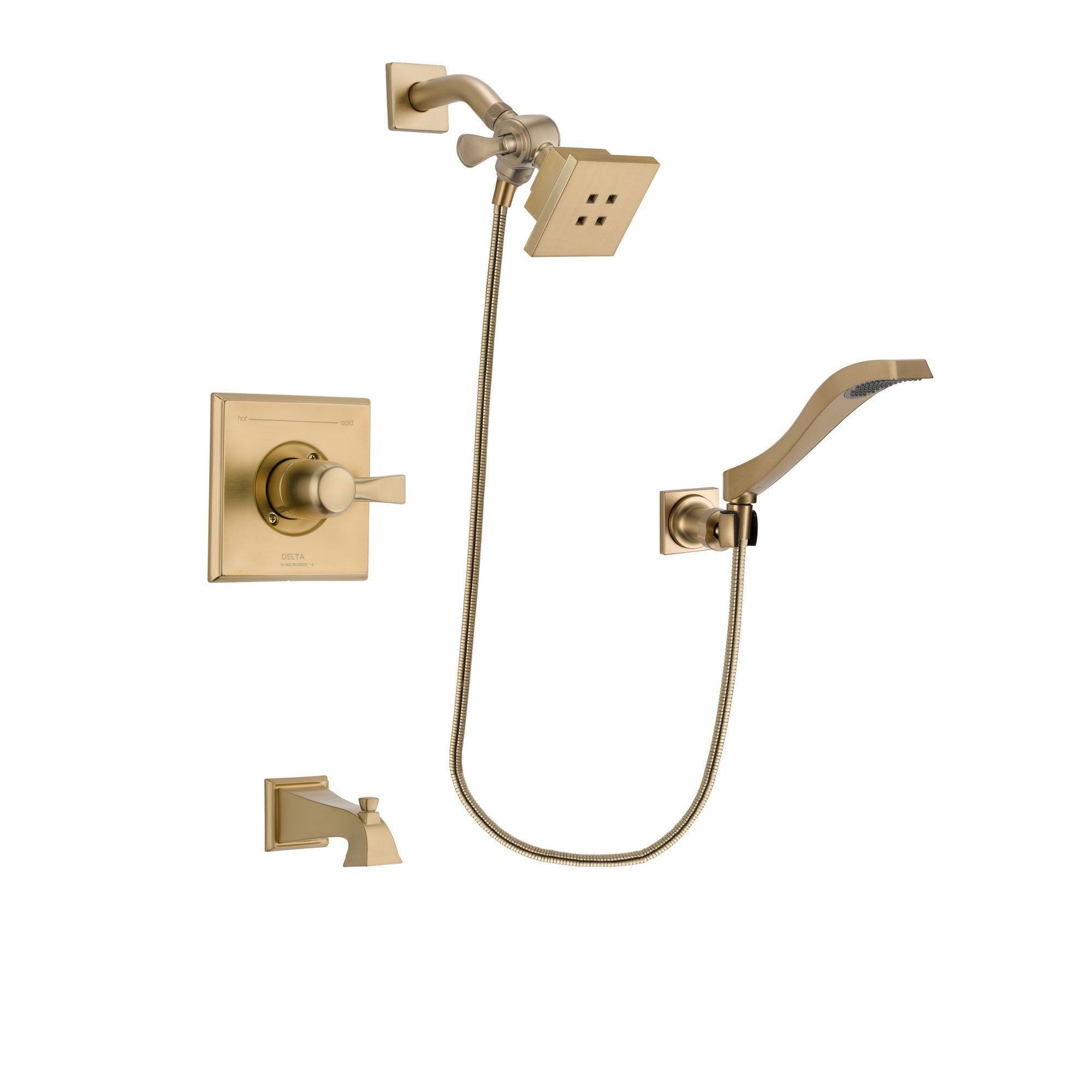 Delta Dryden Champagne Bronze Tub and Shower System with Hand Shower DSP3841V