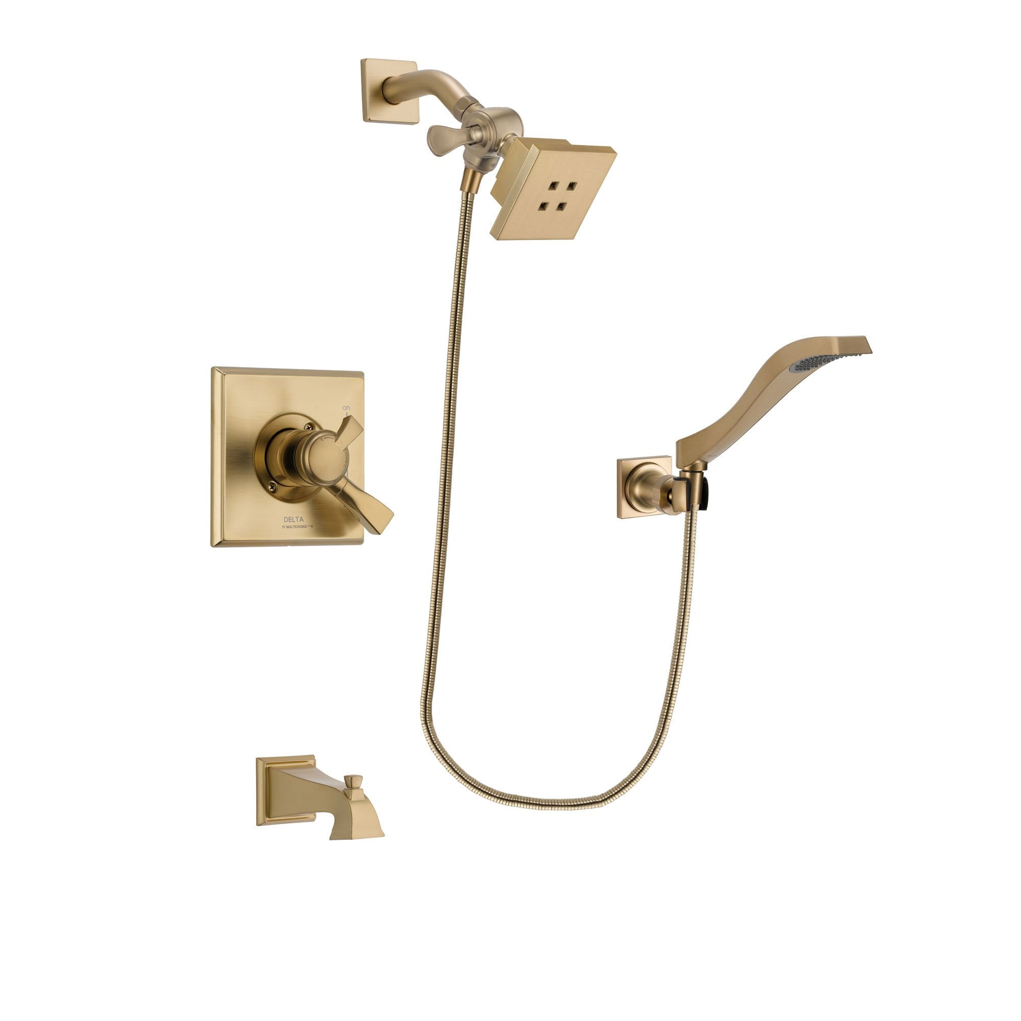 Delta Dryden Champagne Bronze Tub and Shower System with Hand Shower DSP3845V