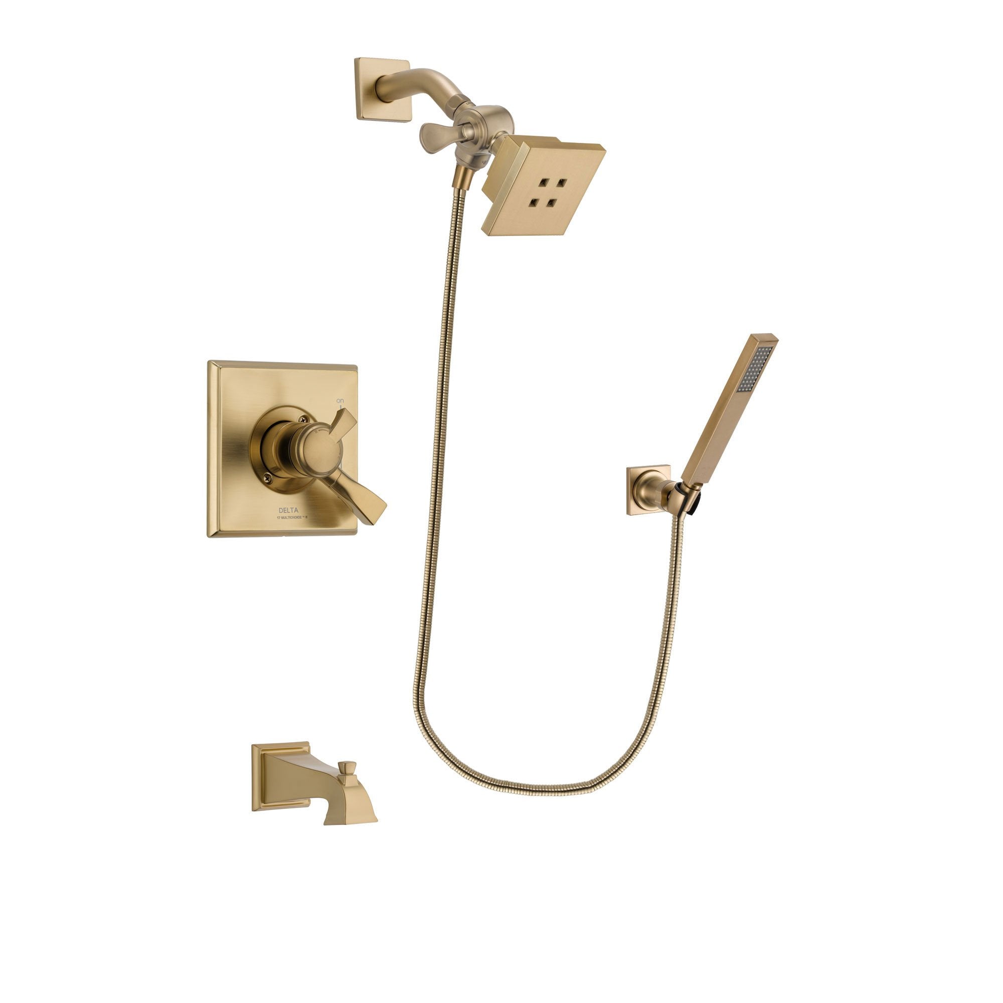 Delta Dryden Champagne Bronze Tub and Shower System with Hand Shower DSP3881V
