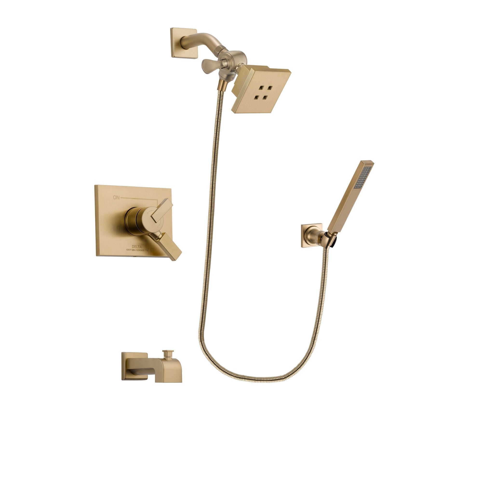 Delta Vero Champagne Bronze Tub and Shower Faucet System w/ Hand Spray DSP3883V