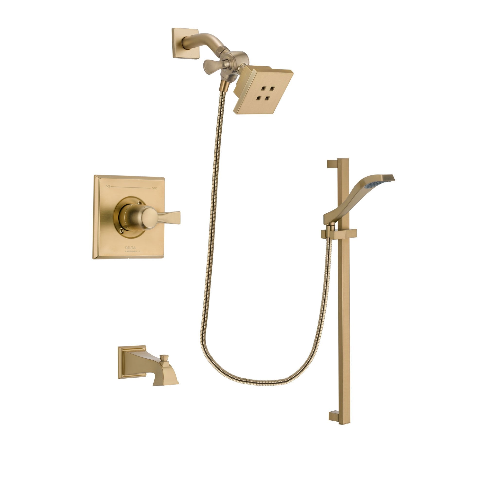Delta Dryden Champagne Bronze Tub and Shower System with Hand Shower DSP3913V