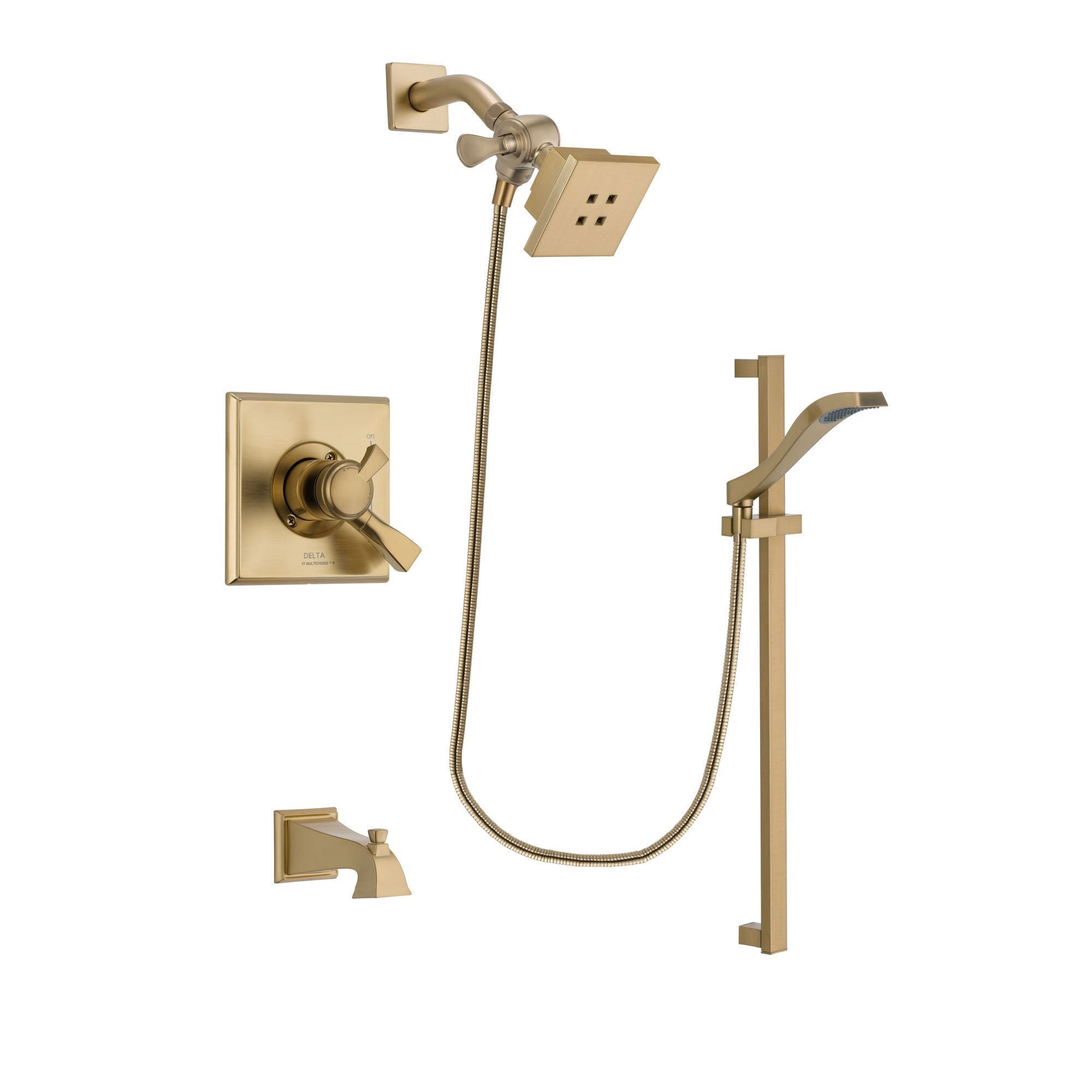 Delta Dryden Champagne Bronze Tub and Shower System with Hand Shower DSP3917V