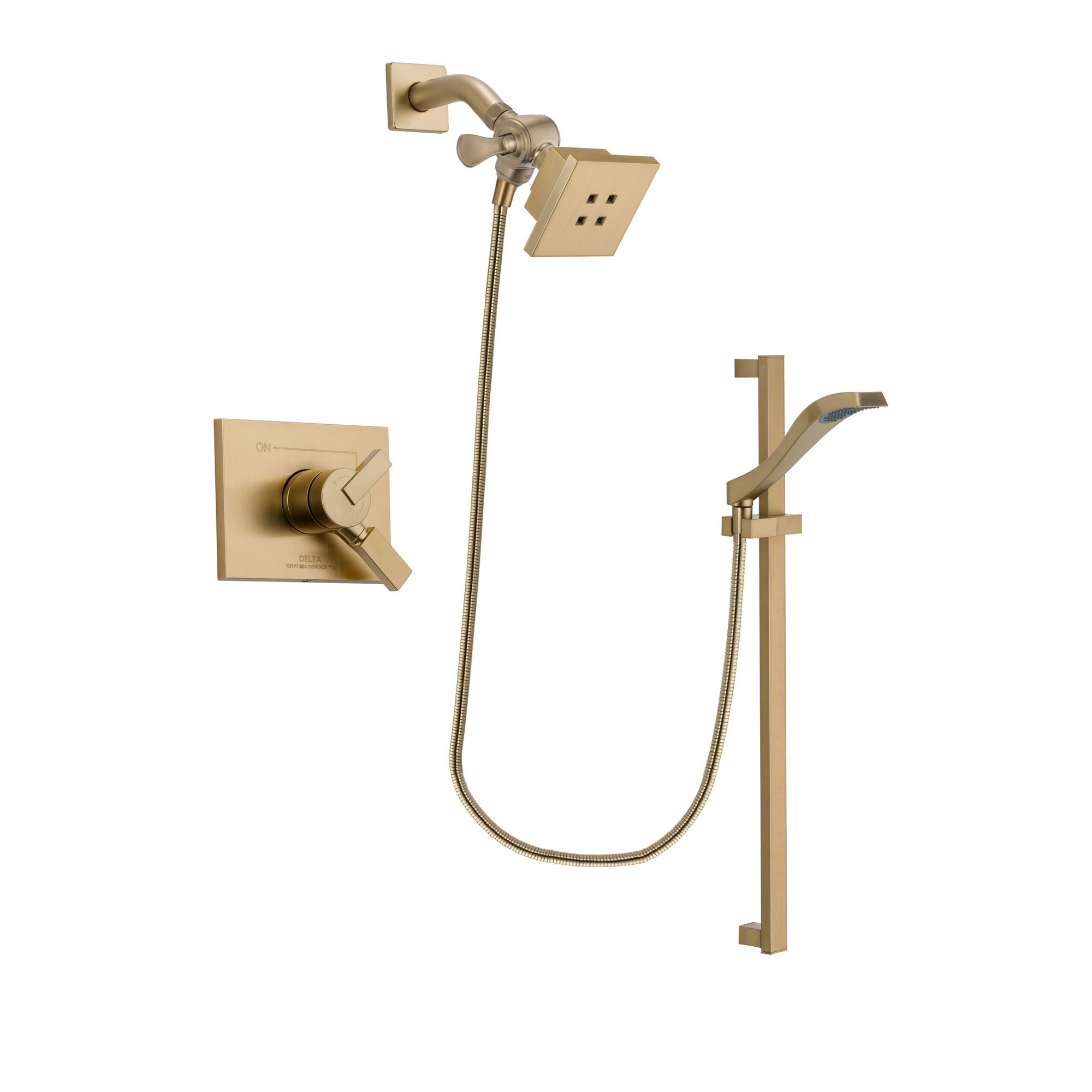 Delta Vero Champagne Bronze Shower Faucet System with Hand Shower DSP3920V