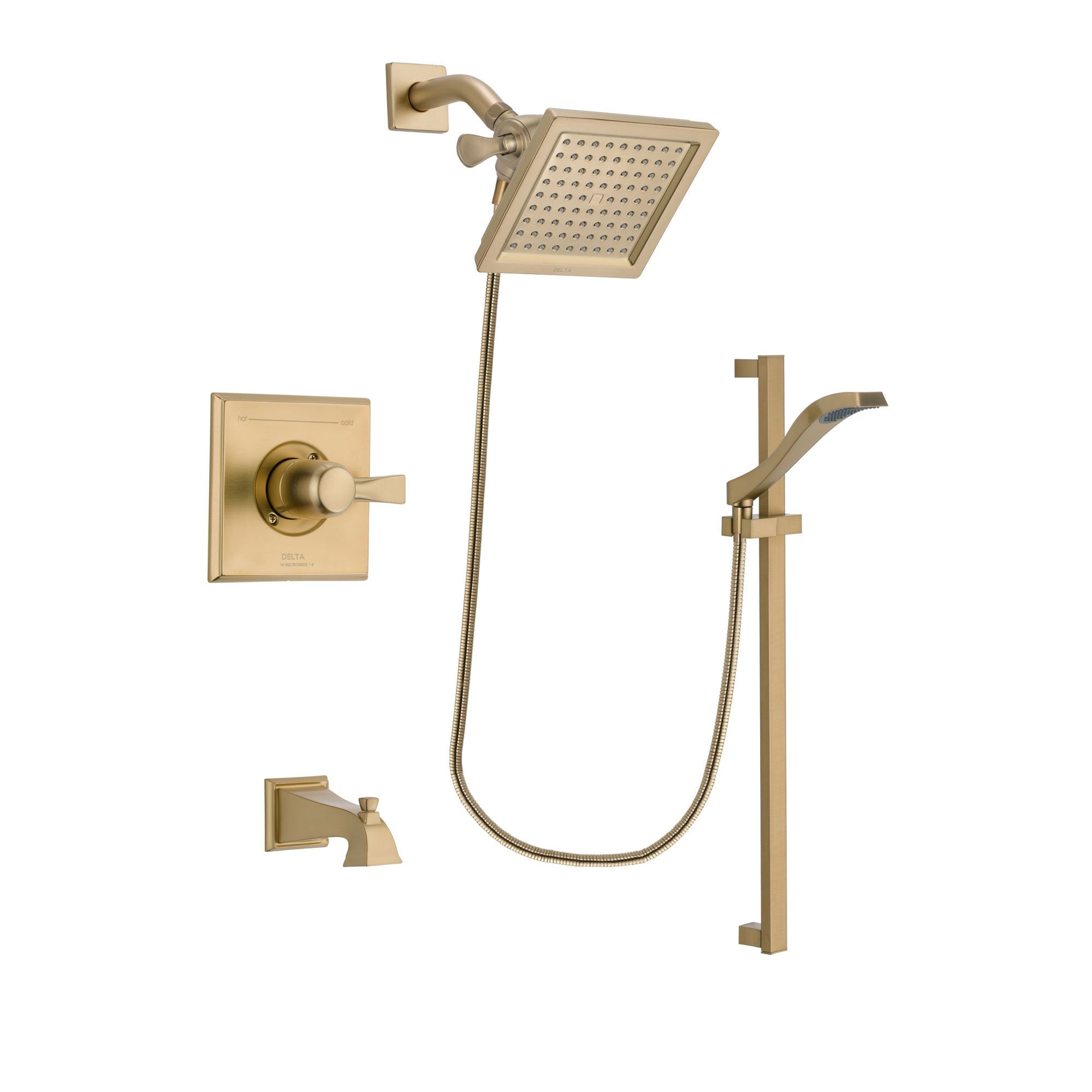 Delta Dryden Champagne Bronze Tub and Shower System with Hand Shower DSP3925V