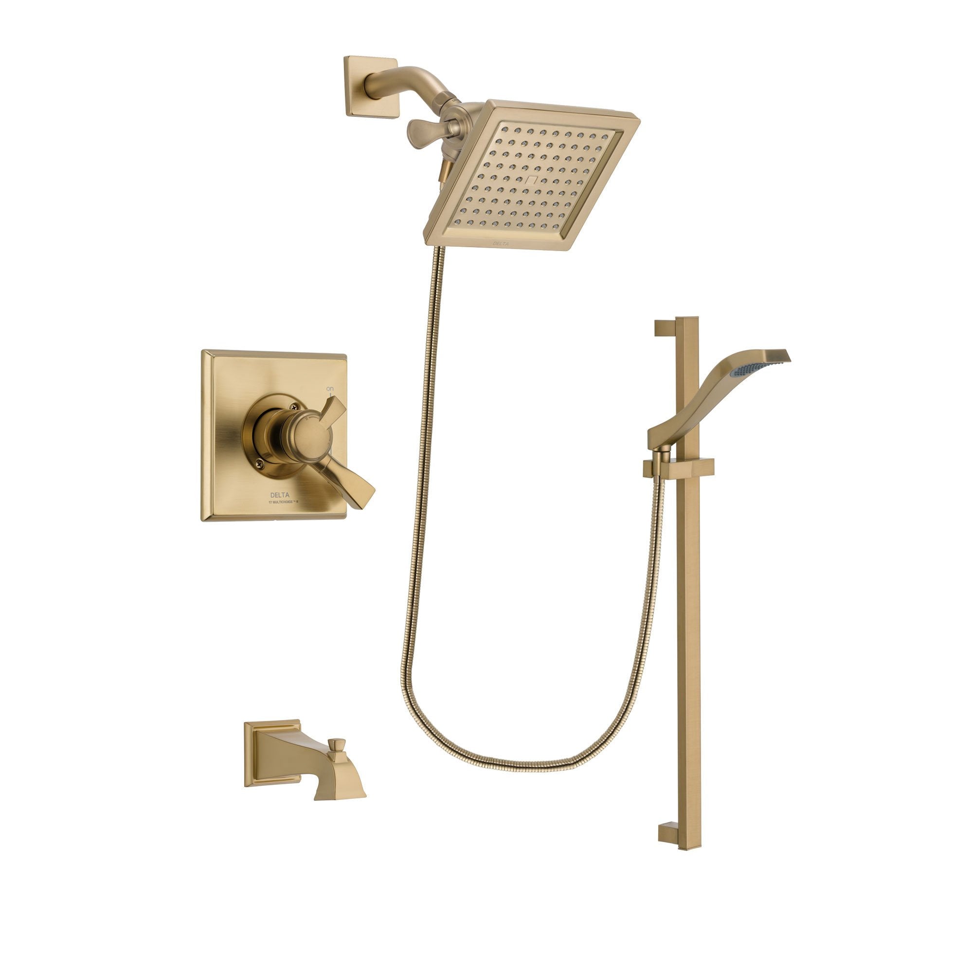 Delta Dryden Champagne Bronze Tub and Shower System with Hand Shower DSP3929V