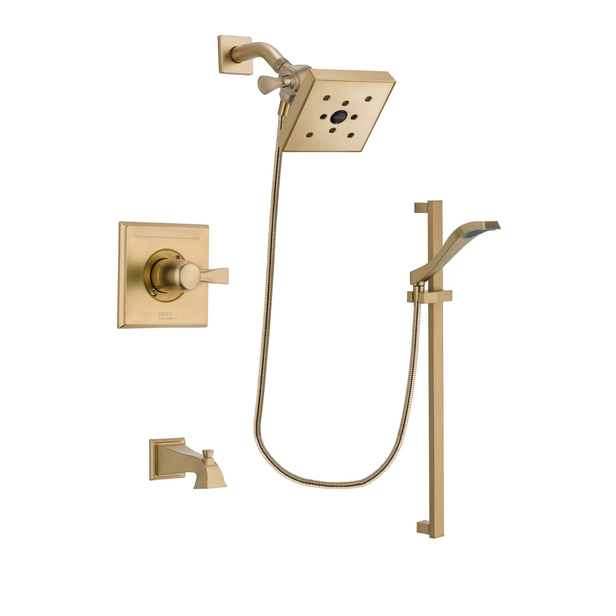 Delta Dryden Champagne Bronze Tub and Shower System with Hand Shower DSP3937V