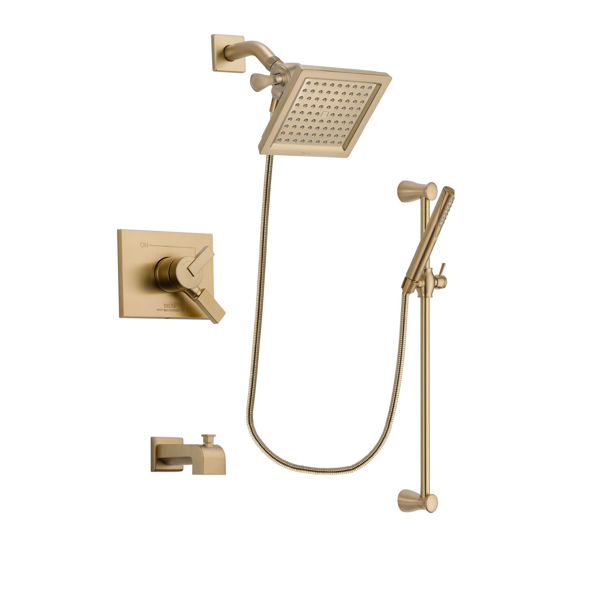 Delta Vero Champagne Bronze Tub and Shower Faucet System w/ Hand Spray DSP3967V