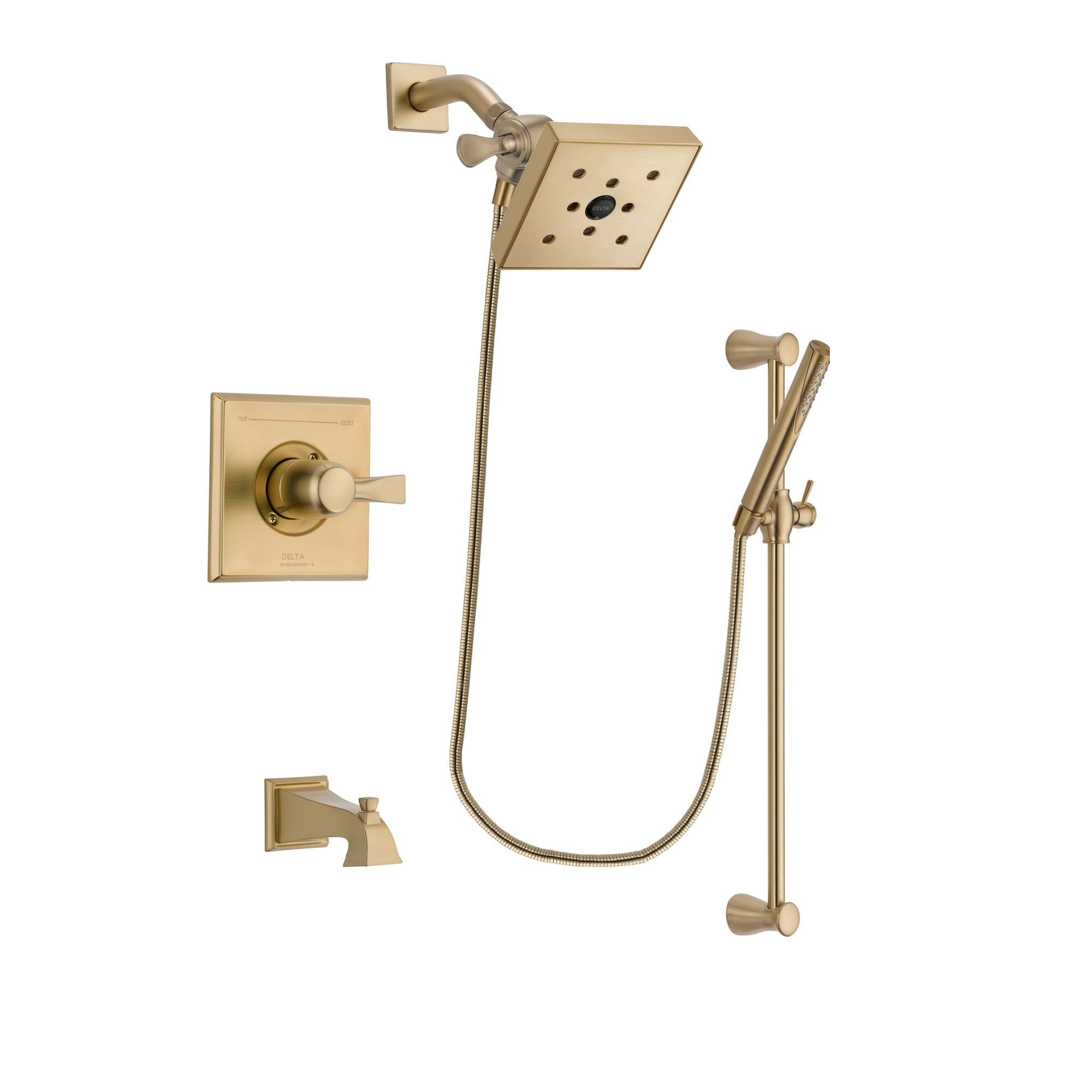 Delta Dryden Champagne Bronze Tub and Shower System with Hand Shower DSP3973V
