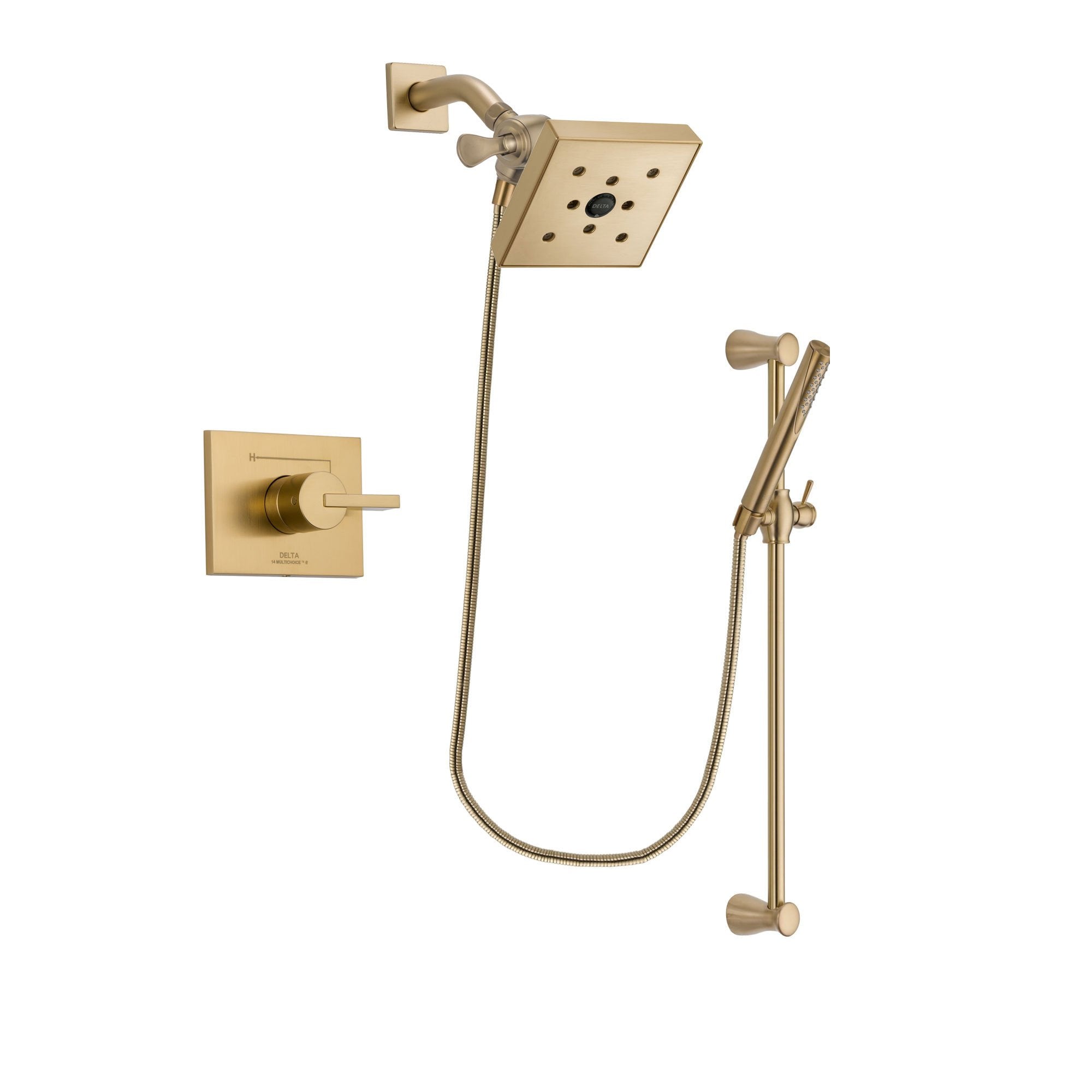 Delta Vero Champagne Bronze Shower Faucet System with Hand Shower DSP3976V