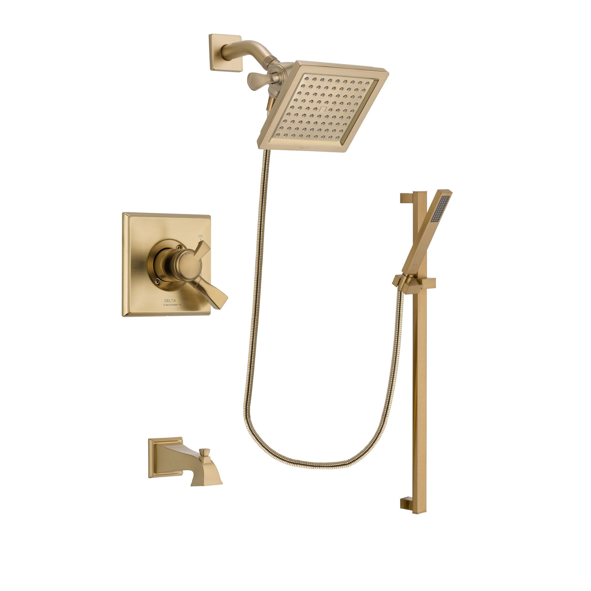 Delta Dryden Champagne Bronze Tub and Shower System with Hand Shower DSP4001V