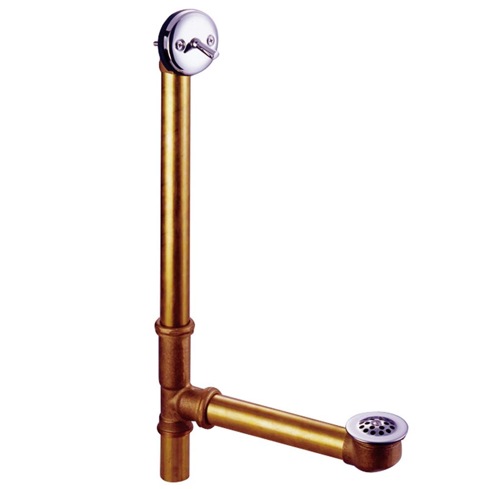 Bathtub Flexible Overflow Pipe Waste Drain Trap with Antique Brass Endings