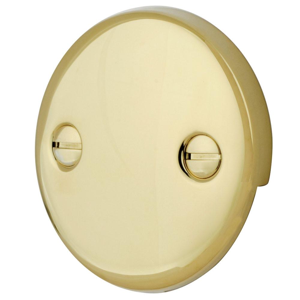 Kingston Brass Polished Brass Tub 2 Hole Overflow Cover Plate DTT102