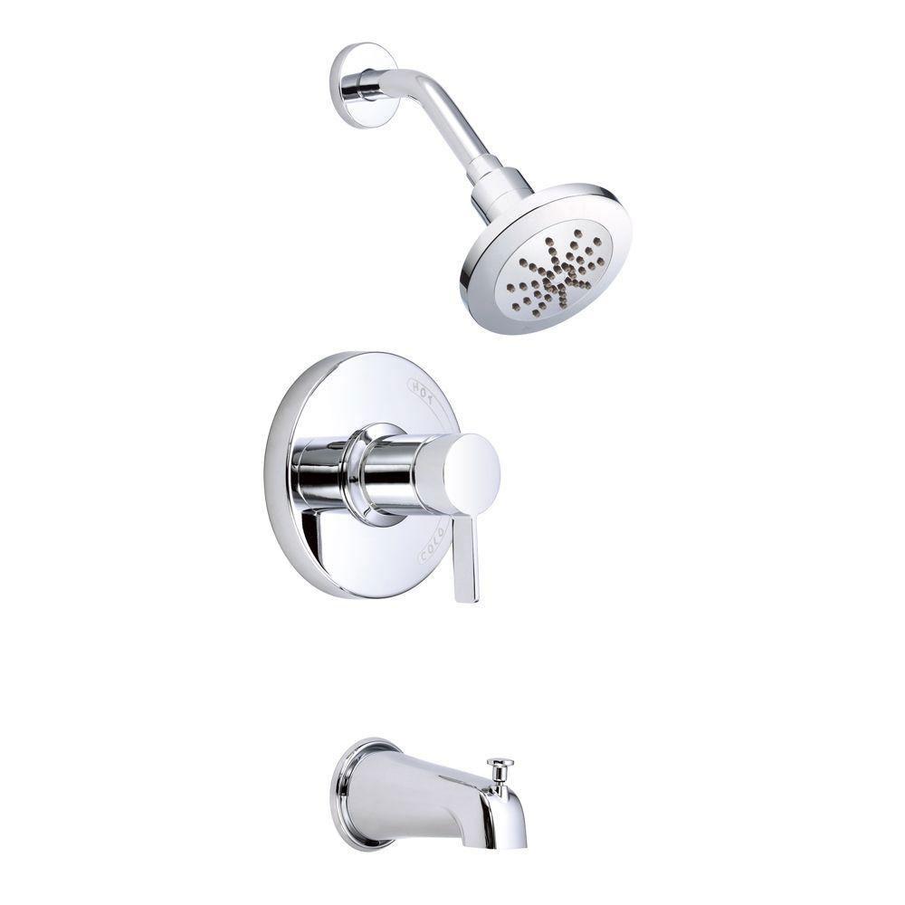 Danze Amalfi 1-Handle Tub and Shower Faucet in Chrome Trim Only (Valve Not Included) 551348