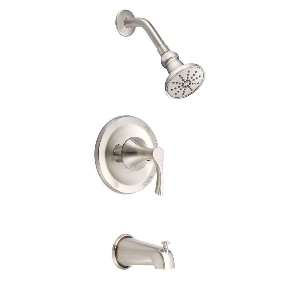 Danze Antioch 1-Handle Tub and Shower Faucet Trim Kit in Brushed Nickel (Valve Not Included) 634458