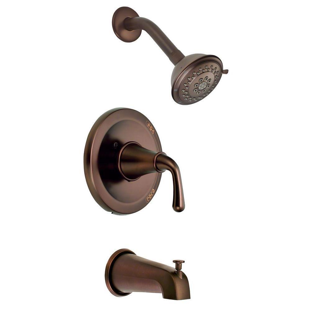 Danze Bannockburn 1-Handle Pressure Balance Tub and Shower Faucet Trim Kit in Oil Rubbed Bronze (Valve Not Included) 634467