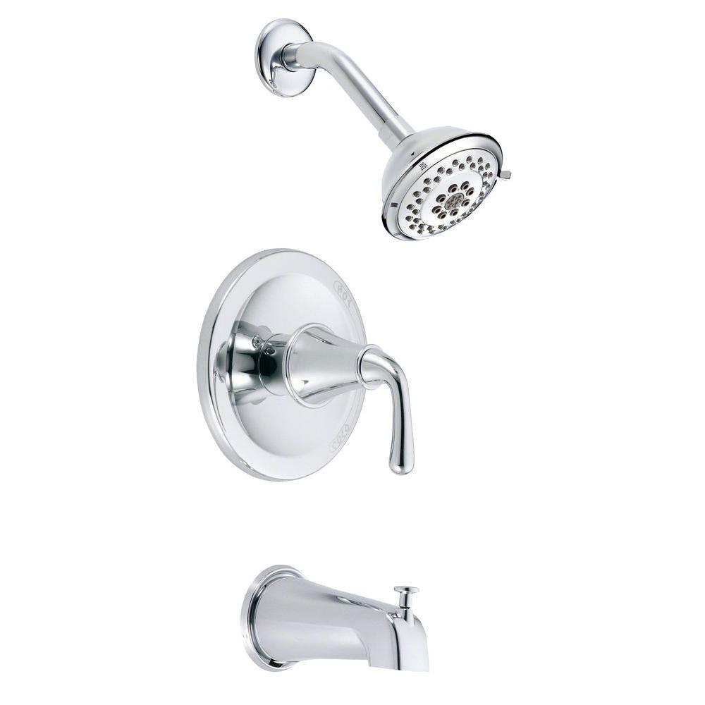 Danze Bannockburn 1-Handle Pressure Balance Tub and Shower Faucet Trim Kit in Chrome (Valve Not Included) 634468