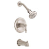 Danze Sheridan 1-Handle Pressure Balance Tub and Shower Faucet Trim Kit in Brushed Nickel (Valve Not Included) 634478