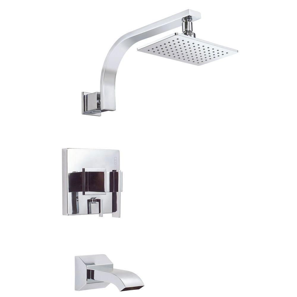 Danze Sirius 1-Handle Pressure Balance Tub and Shower Faucet Trim Kit in Chrome (Valve Not Included) 634486