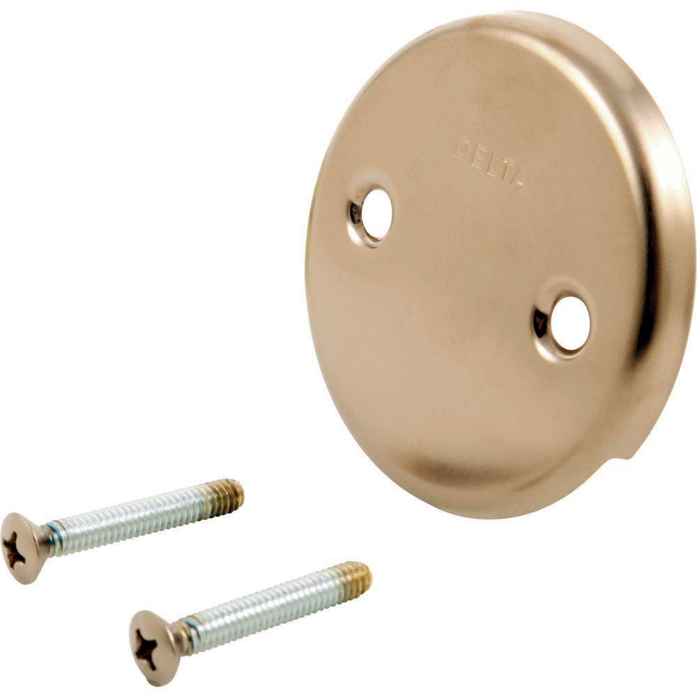 Delta Classic Collection Overflow Plate & Screws in Champagne Bronze 525078